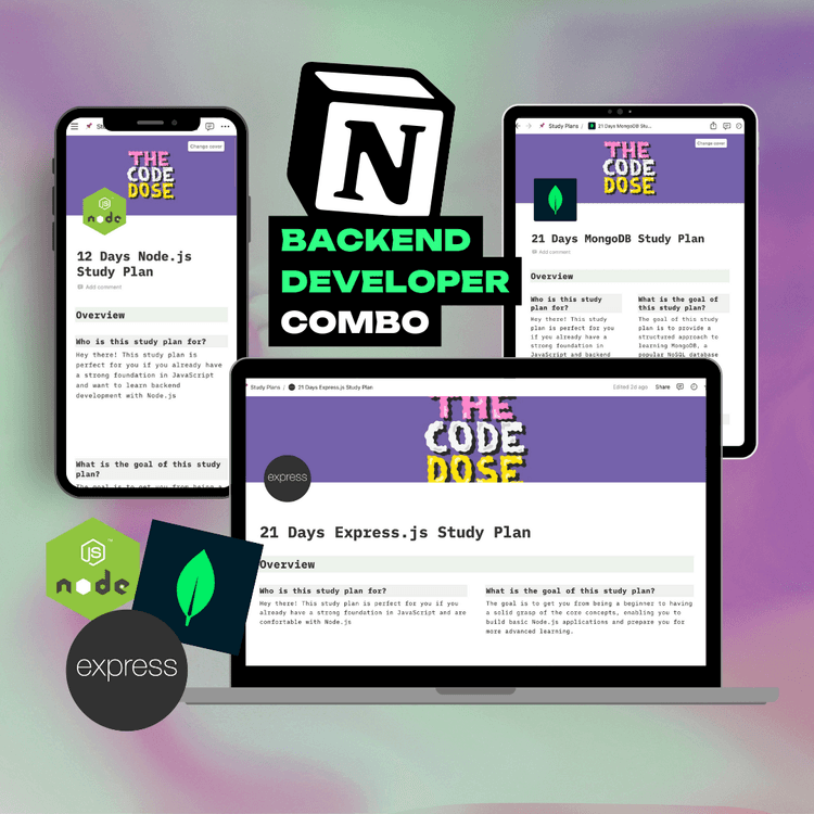 Backend Developer Study Plans Combo