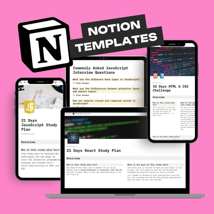 Frontend Developer Study Plans Combo